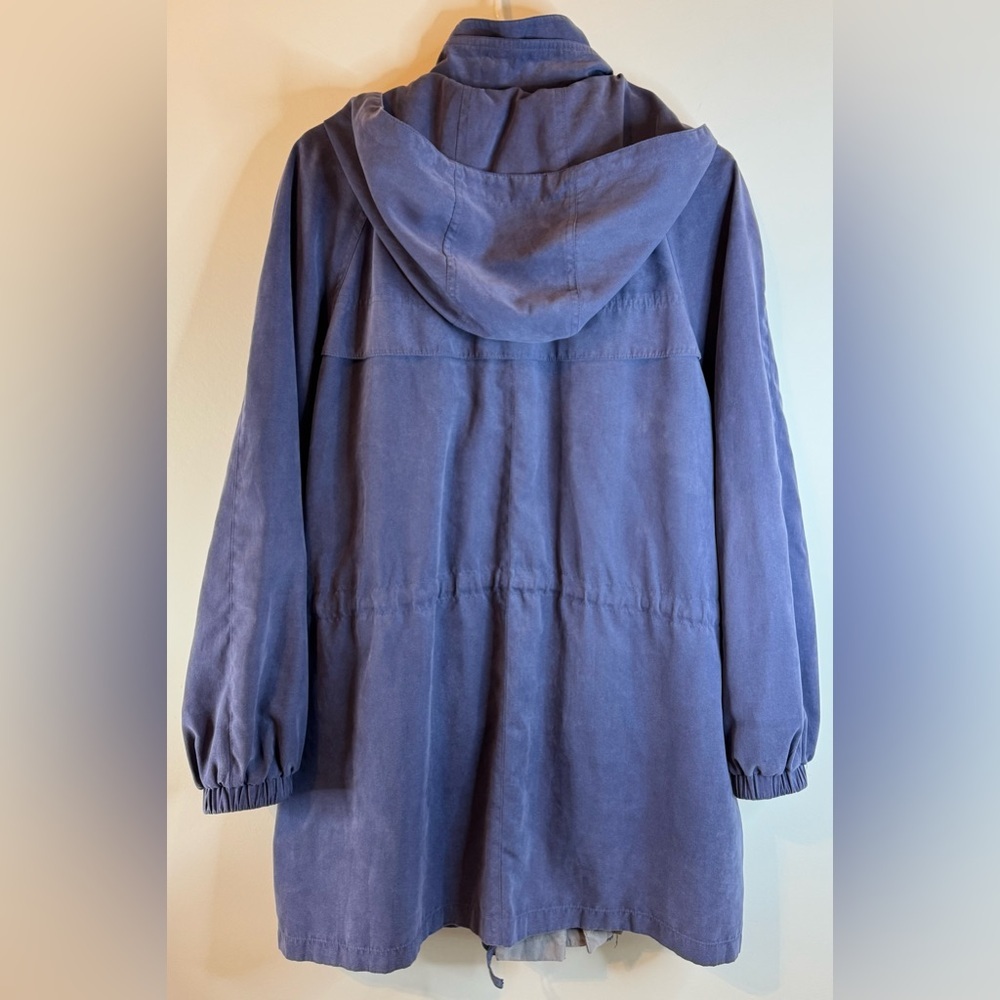 Gallery Woman Periwinkle Blue Hooded Mid-Weight Coat Size 1X - Picture 3 of 9